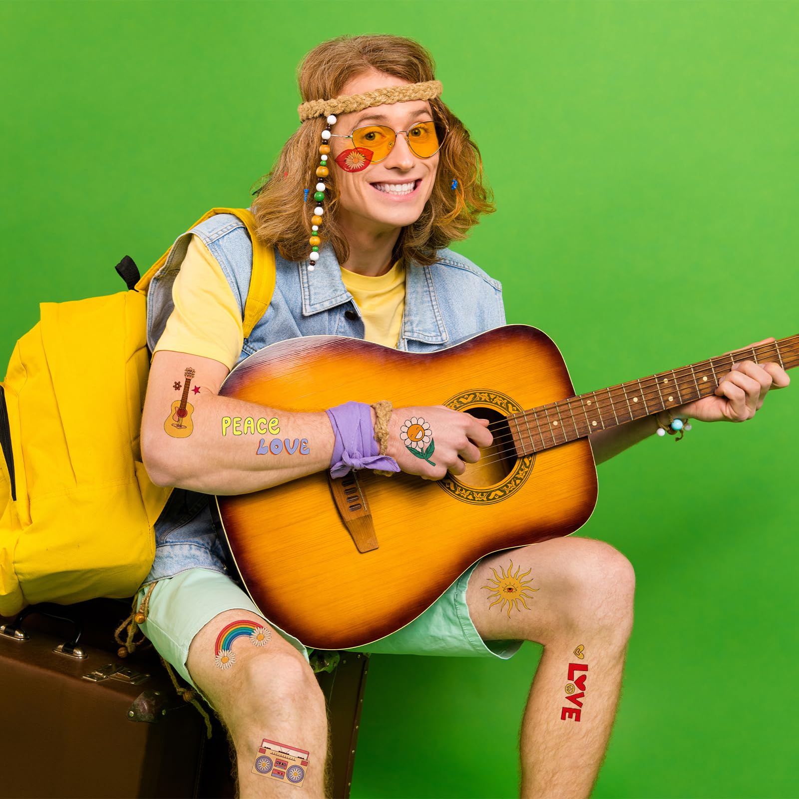 howaf-hippie-tattoos-tempor-r-flower-power-10-bl-tter-set image 7