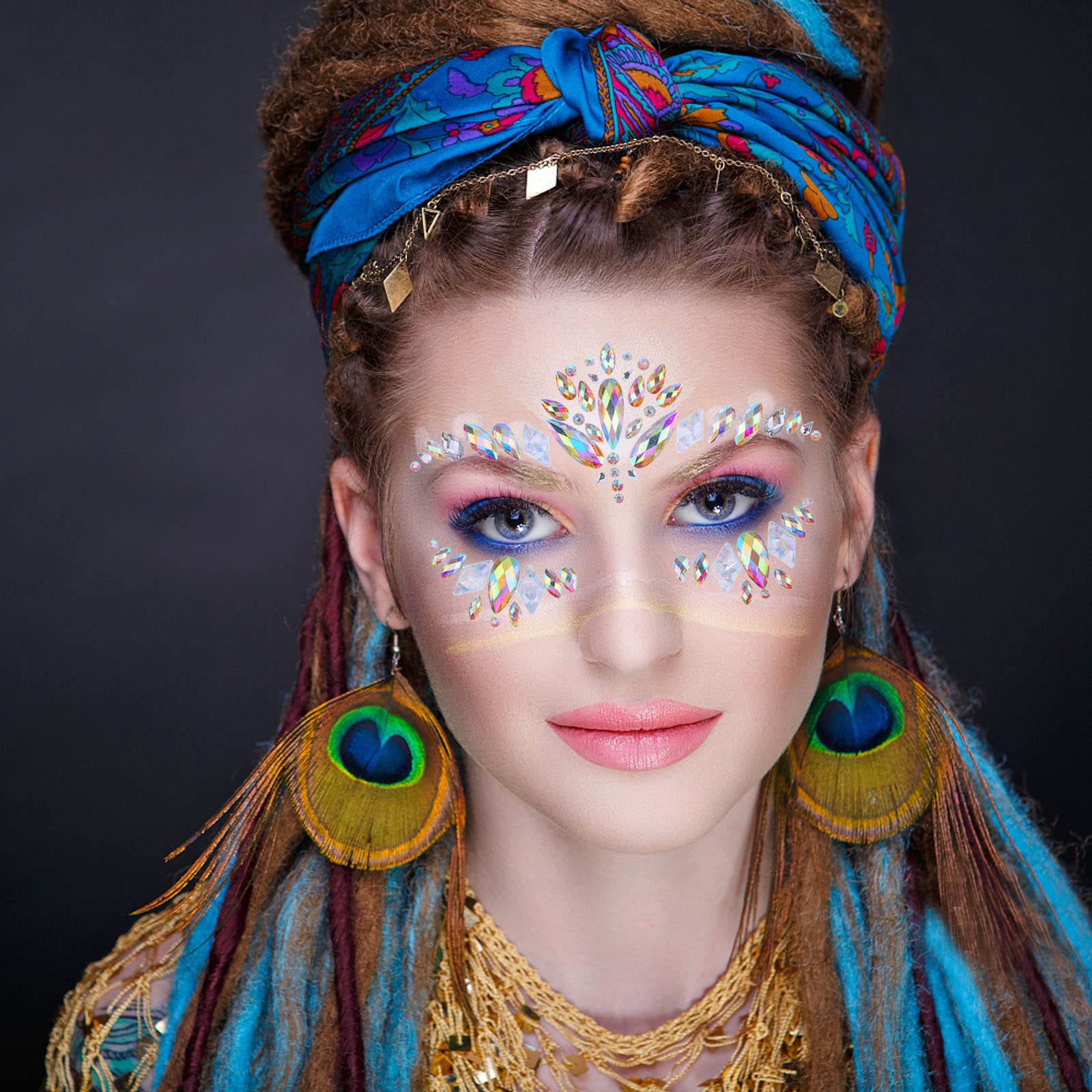 howaf-gesicht-edelsteine-8-st-ck-nachtleuchtend-strass-tattoo image 8