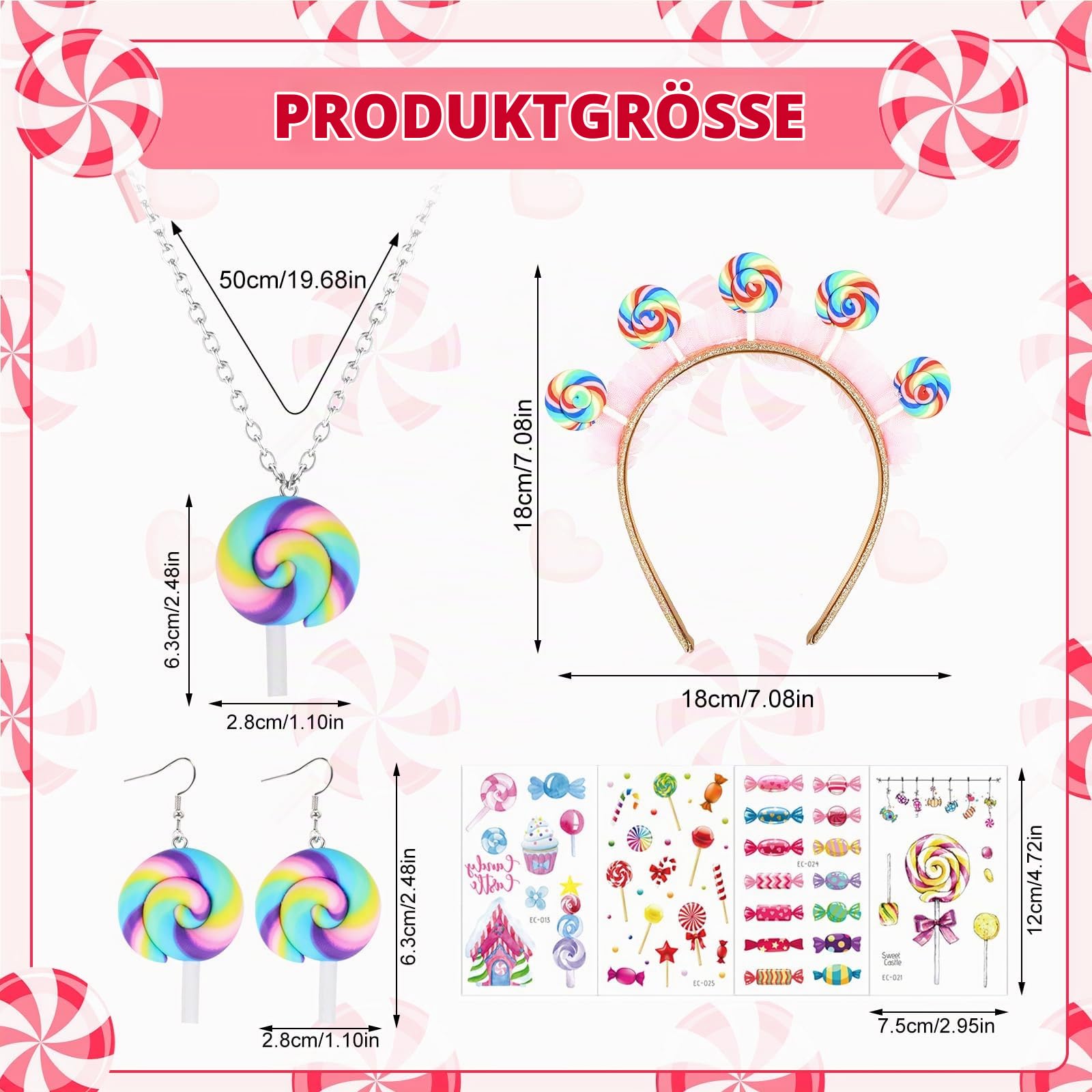 howaf-temporary-tattoos-lollipop-kost-m-set-candy-bunt image 4