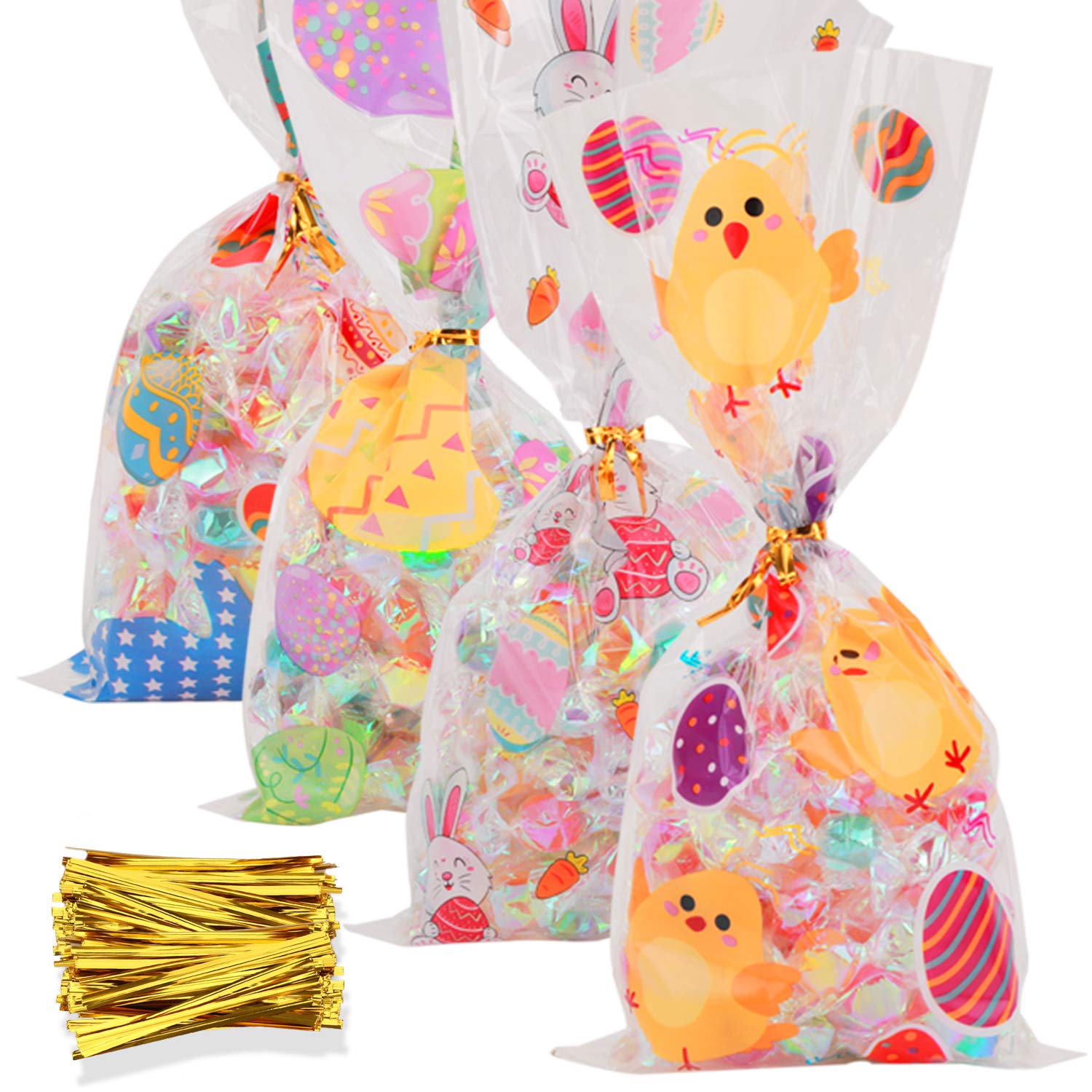 howaf-ostern-geschenkt-ten-200-st-ck-cellophan-hasen-k-ken image 2