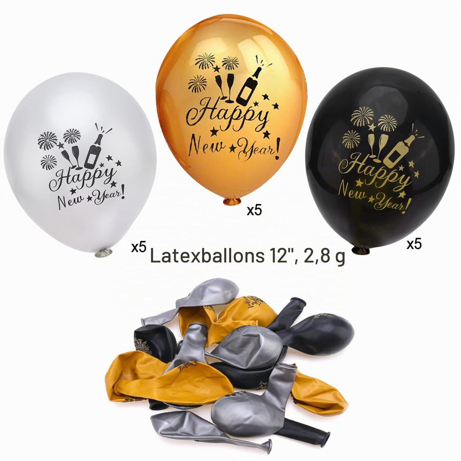 howaf-silvester-deko-set-43-tlg-gold-schwarz-silber image 5