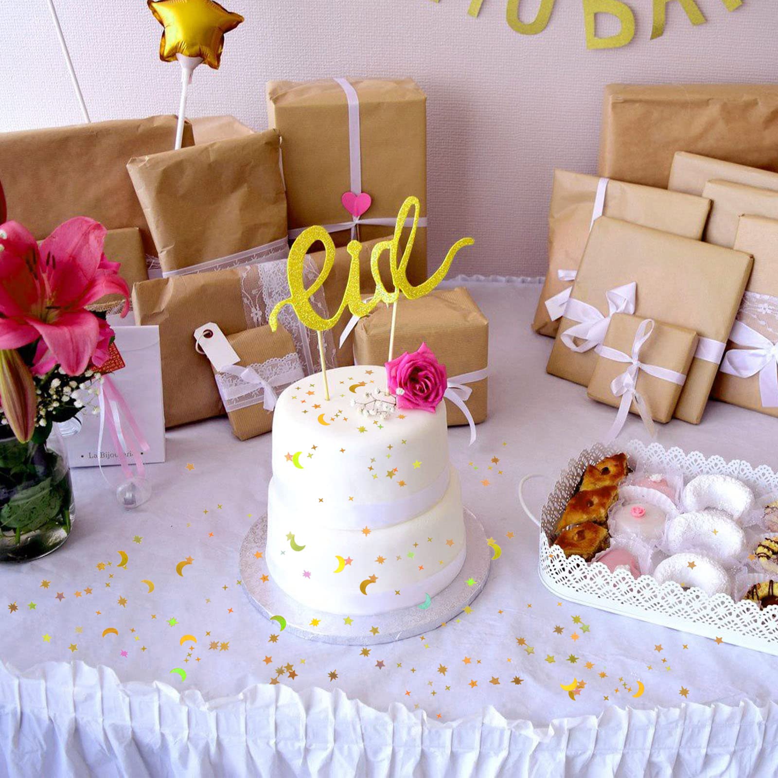 howaf-table-decorations-eid-konfetti-gold-sterne-mond-60g image 7