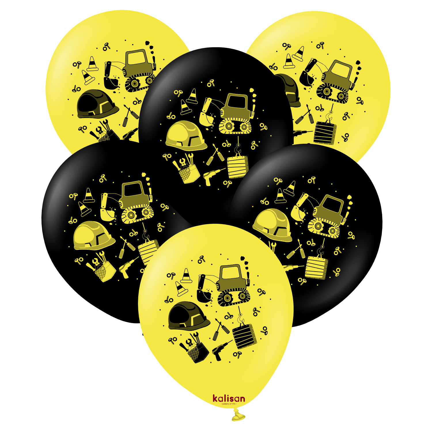 kalisan-celebration-construction-luftballons-12-25-stk-gelb image 1