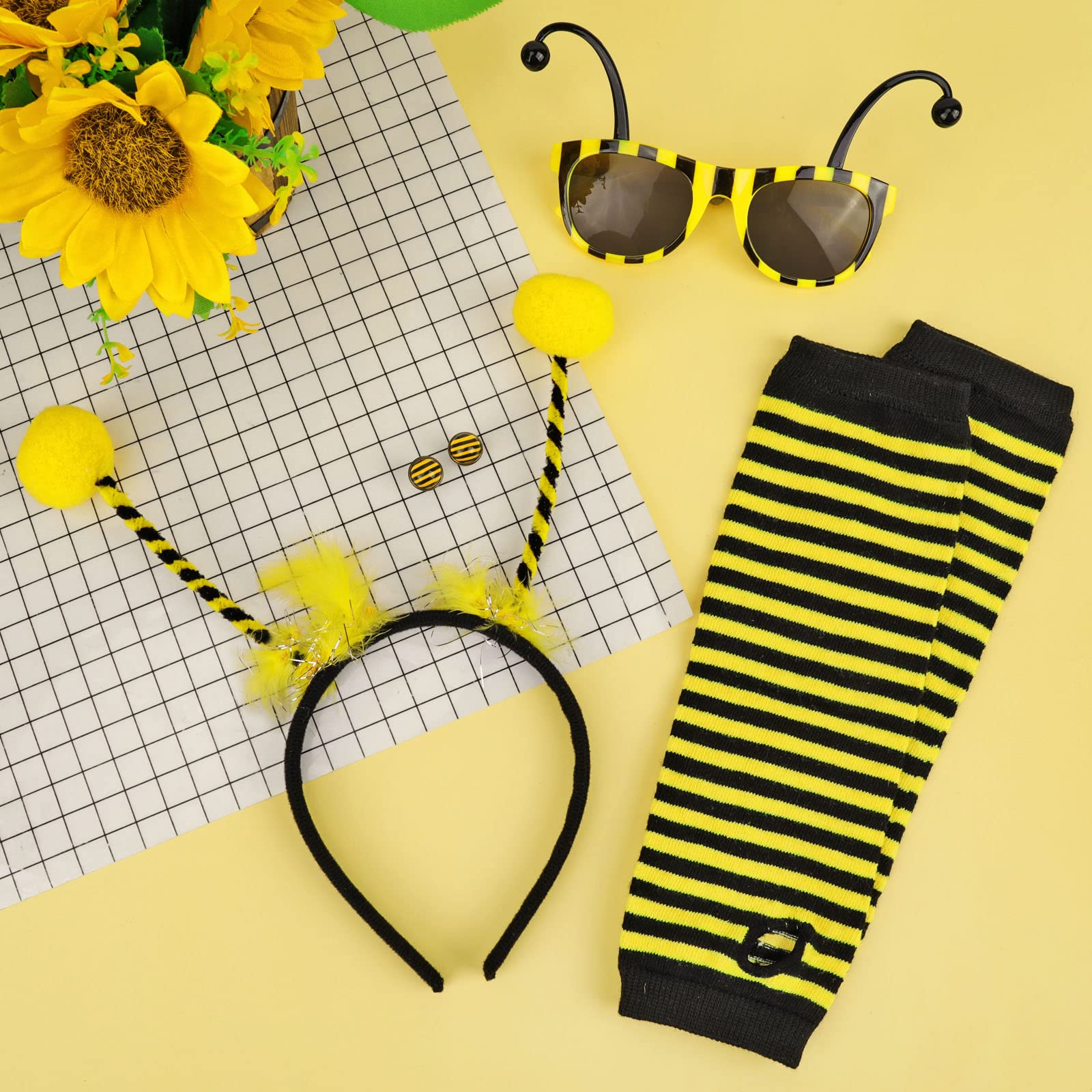 howaf-bienen-kost-m-damen-4-teilig-haarreif-brille-set image 5