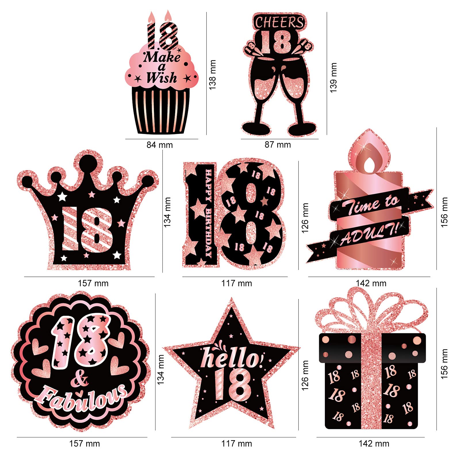 howaf-18-geburtstag-h-ngedeko-rosegold-30-tlg-girlande image 2