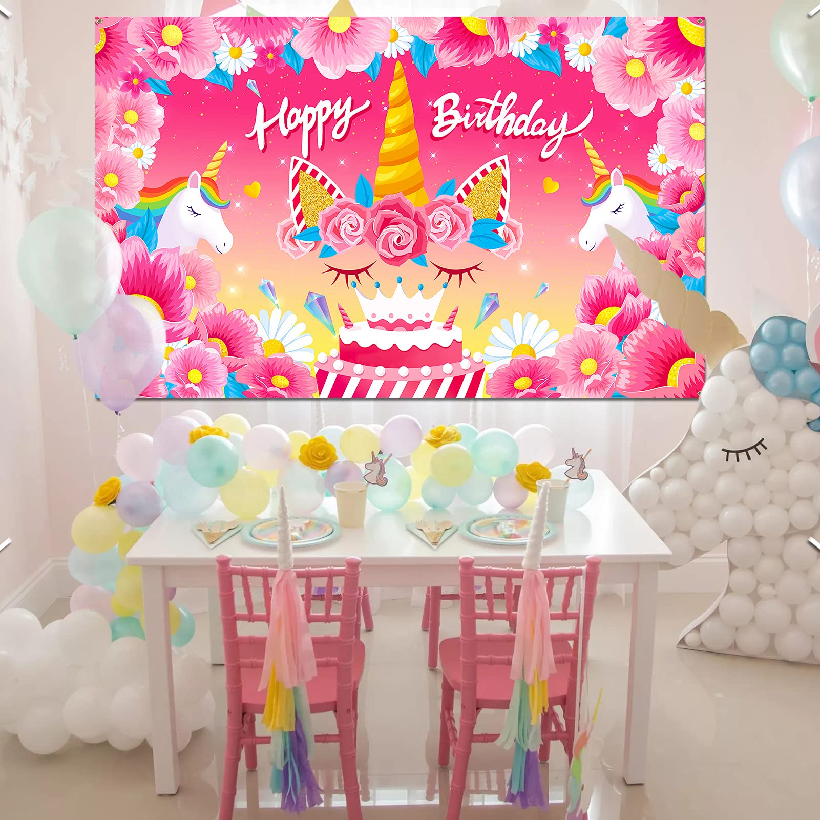 howaf-einhorn-happy-birthday-banner-stoff-185x110-cm image 5