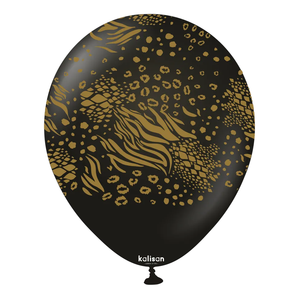 kalisan-safari-theme-mutant-black-luftballons-12-zoll-25-st-ck-schwarz-gold image 1