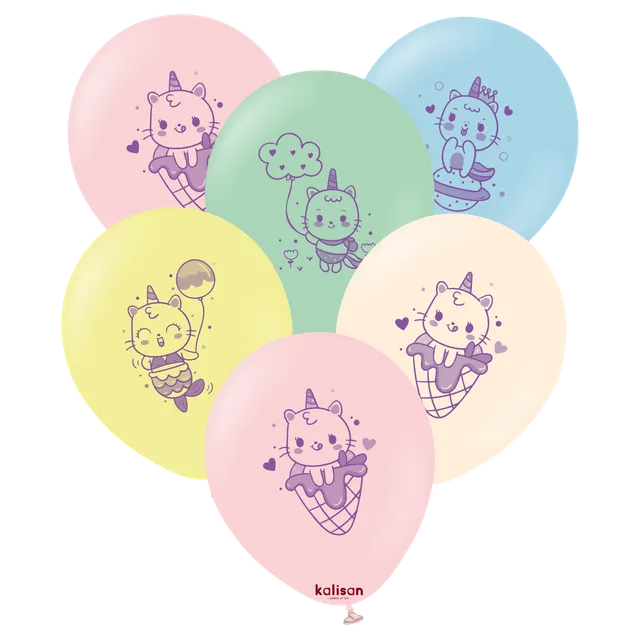 kalisan-animals-baby-unicorn-luftballons-pastell-25-st-ck image 1