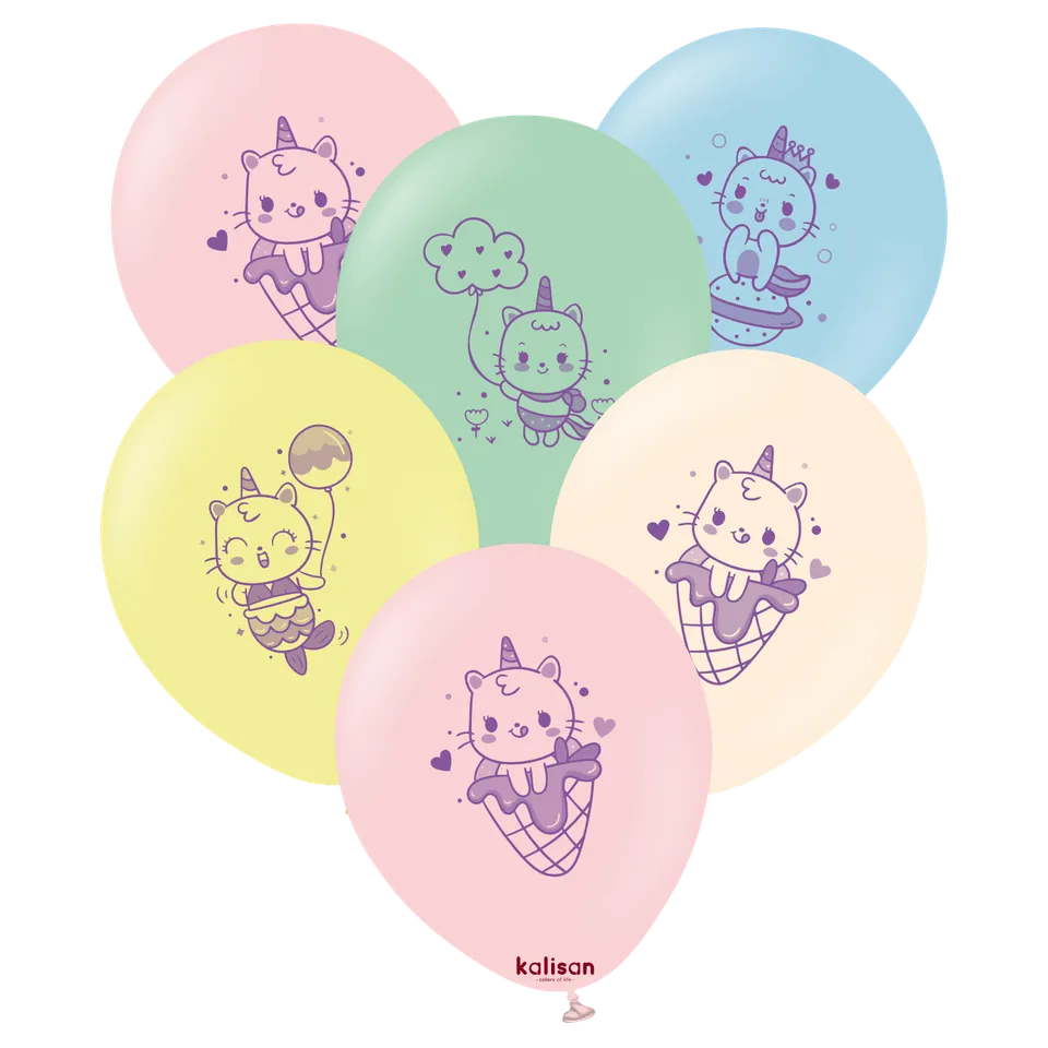 kalisan-animals-baby-unicorn-luftballons-pastell-25-st-ck image 1