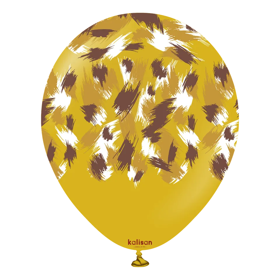 kalisan-safari-savanna-mustard-luftballon-12-25-stk-senf image 1