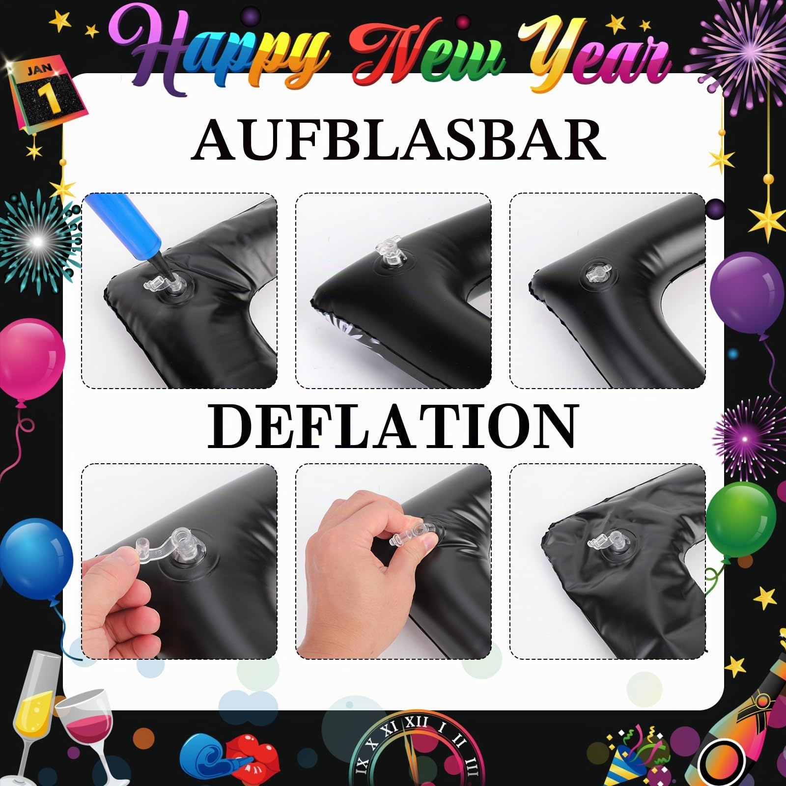 howaf-silvester-fotorahmen-aufblasbar-happy-new-year-75cm image 3