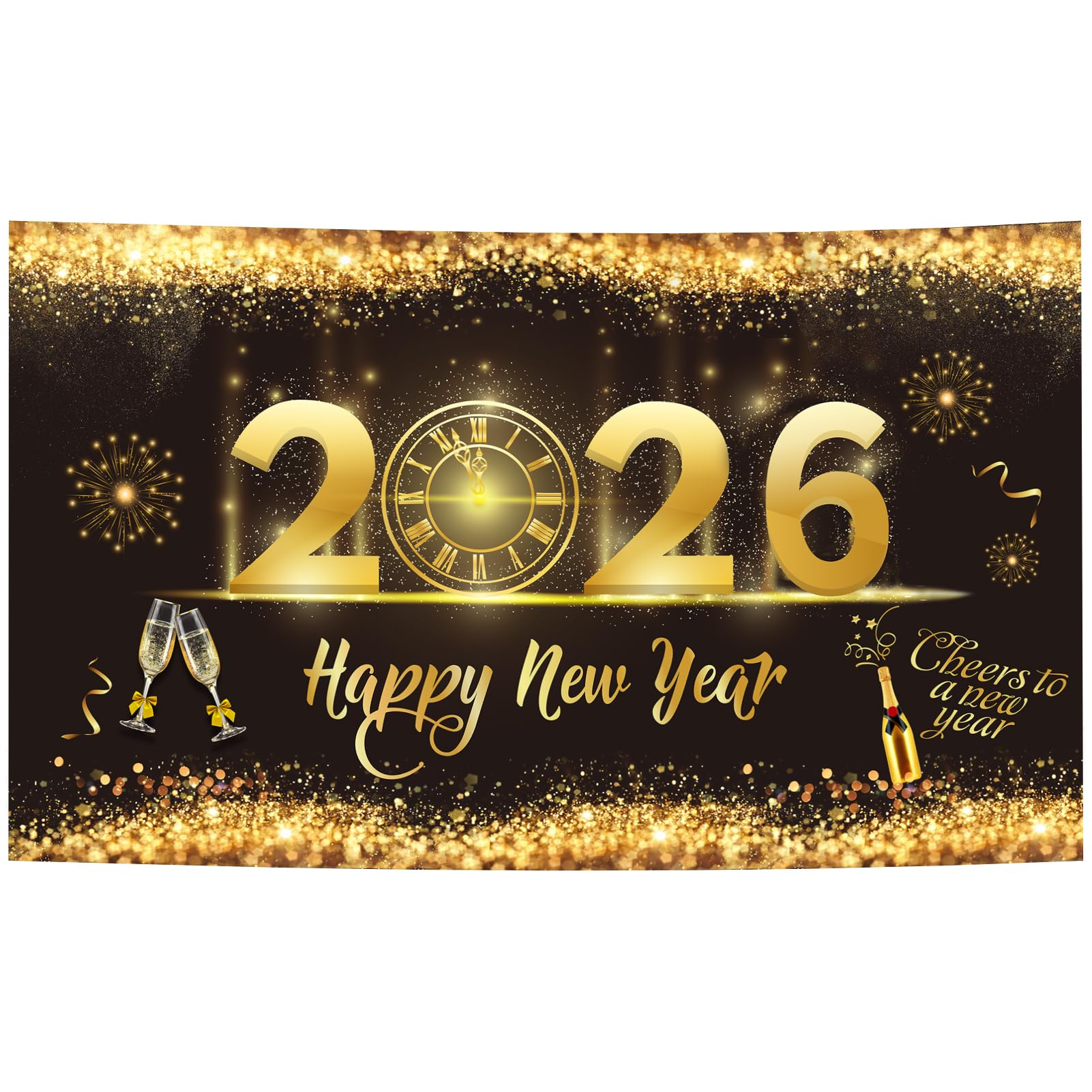 howaf-silvester-banner-2027-stoff-schwarz-gold-185x110-cm image 1