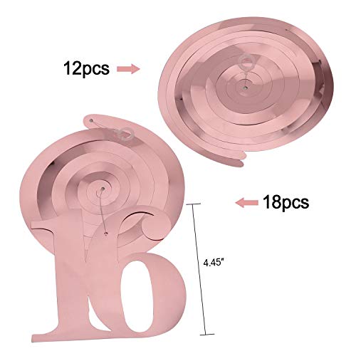 howaf-16-geburtstag-deko-m-dchen-rose-gold-h-ngedeko-set image 7