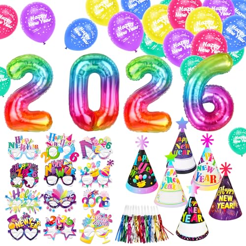 howaf-silvester-deko-2026-set-ballons-brillen-h-te-41-tlg image 8