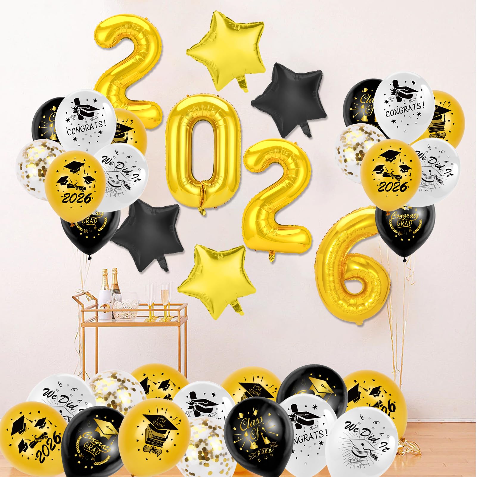 howaf-abschluss-luftballons-30er-set-silber-schwarz-gold-abi image 6