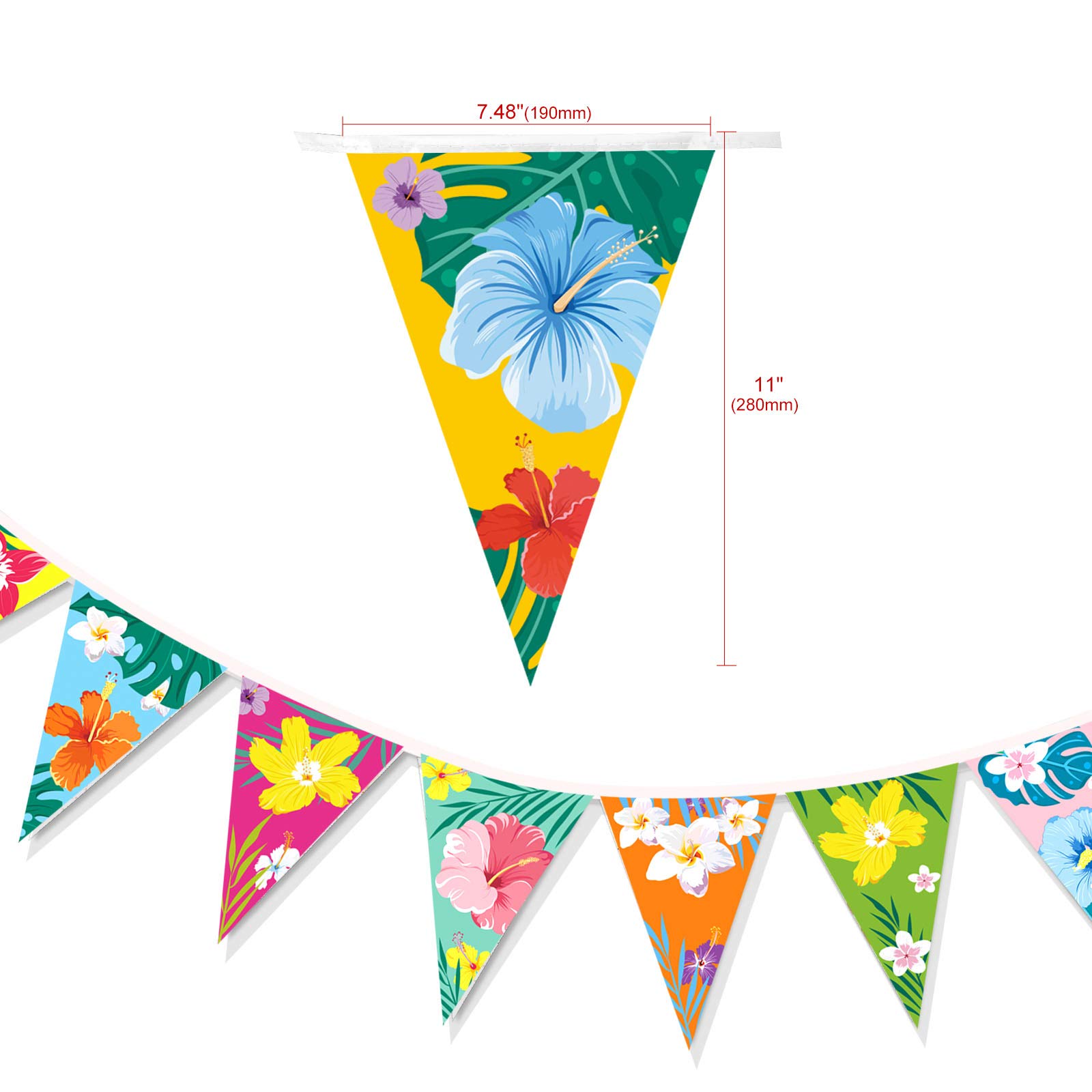 howaf-hawaii-banner-hibiskus-wimpelkette-3m-16-flaggen image 2