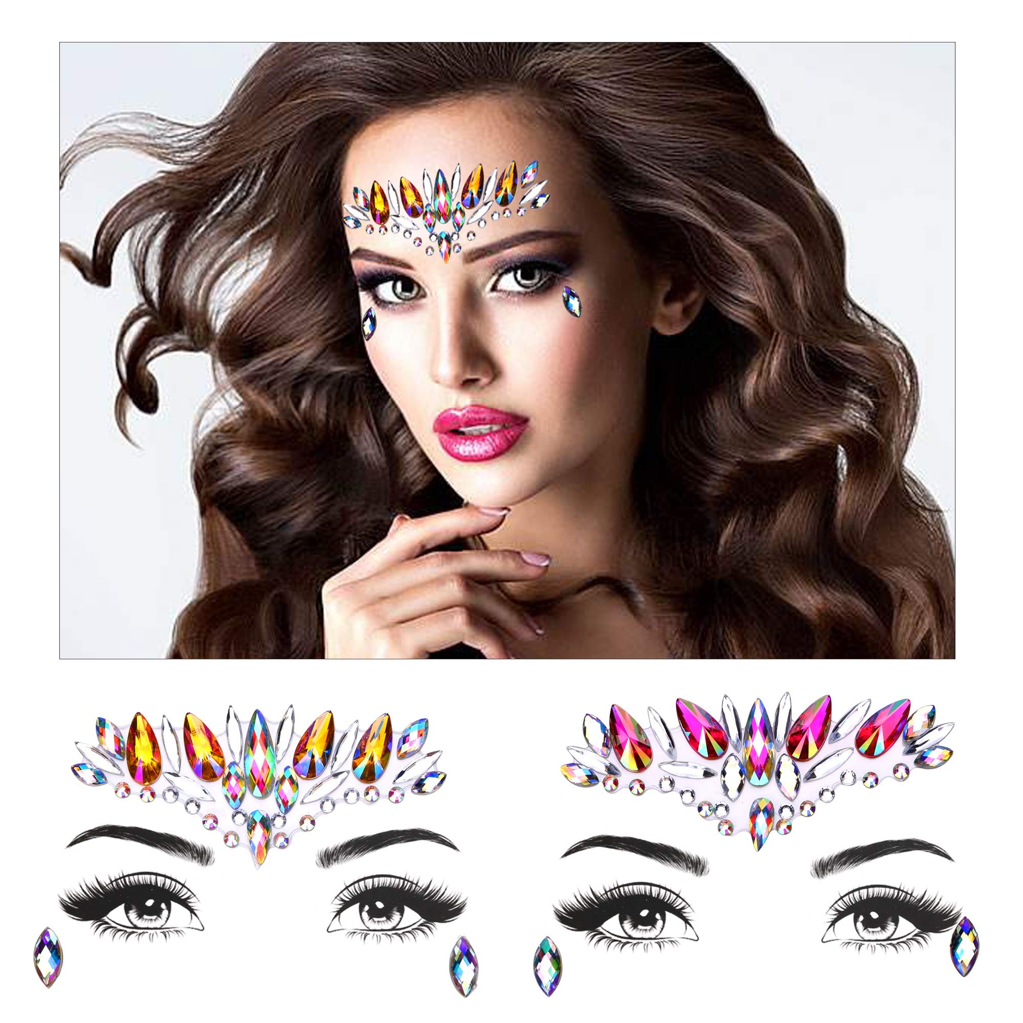 howaf-strasssteine-gesicht-selbstklebend-face-gems-8-st-ck image 2