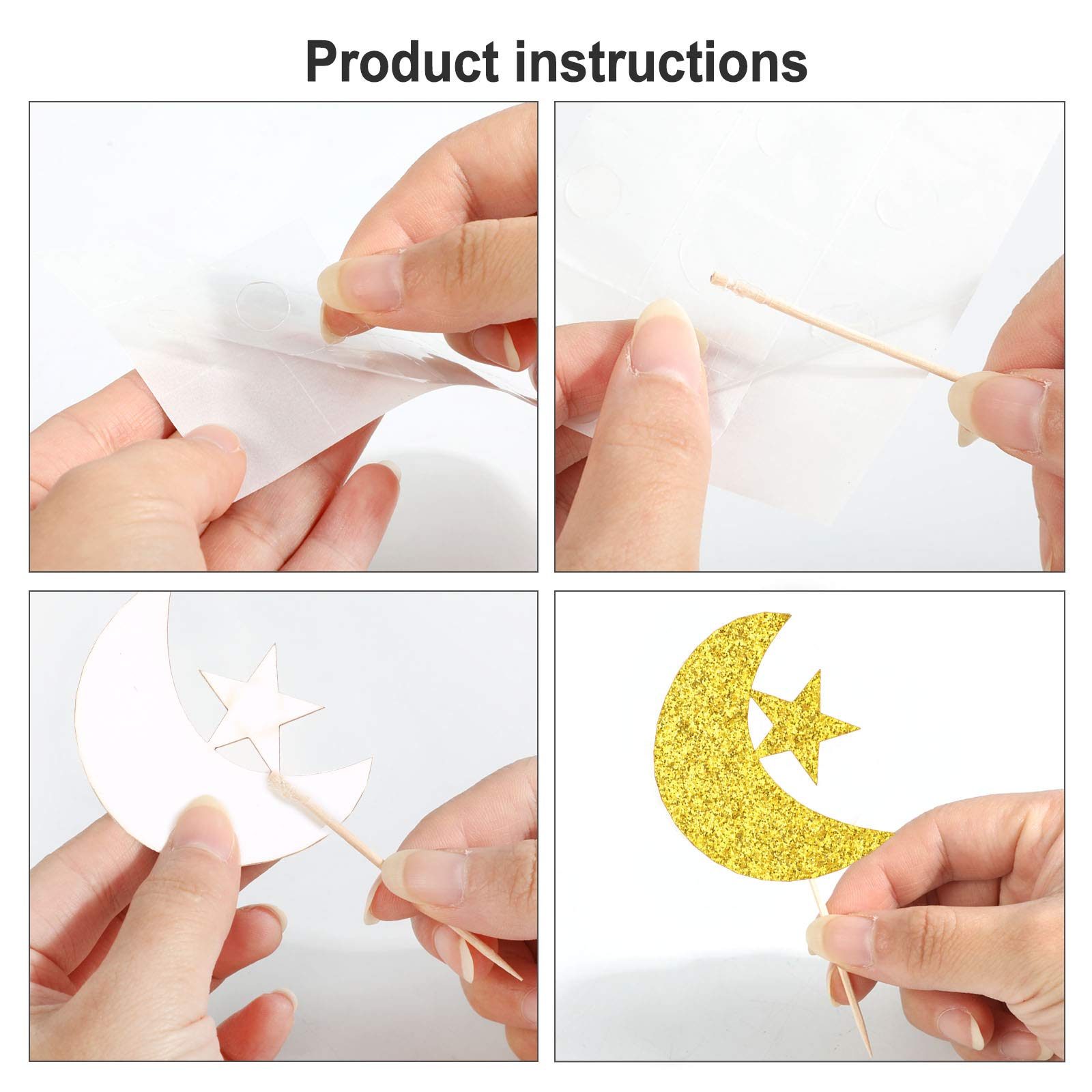 howaf-eid-mubarak-tortendeko-gold-glitzer-21-st-ck-set image 6