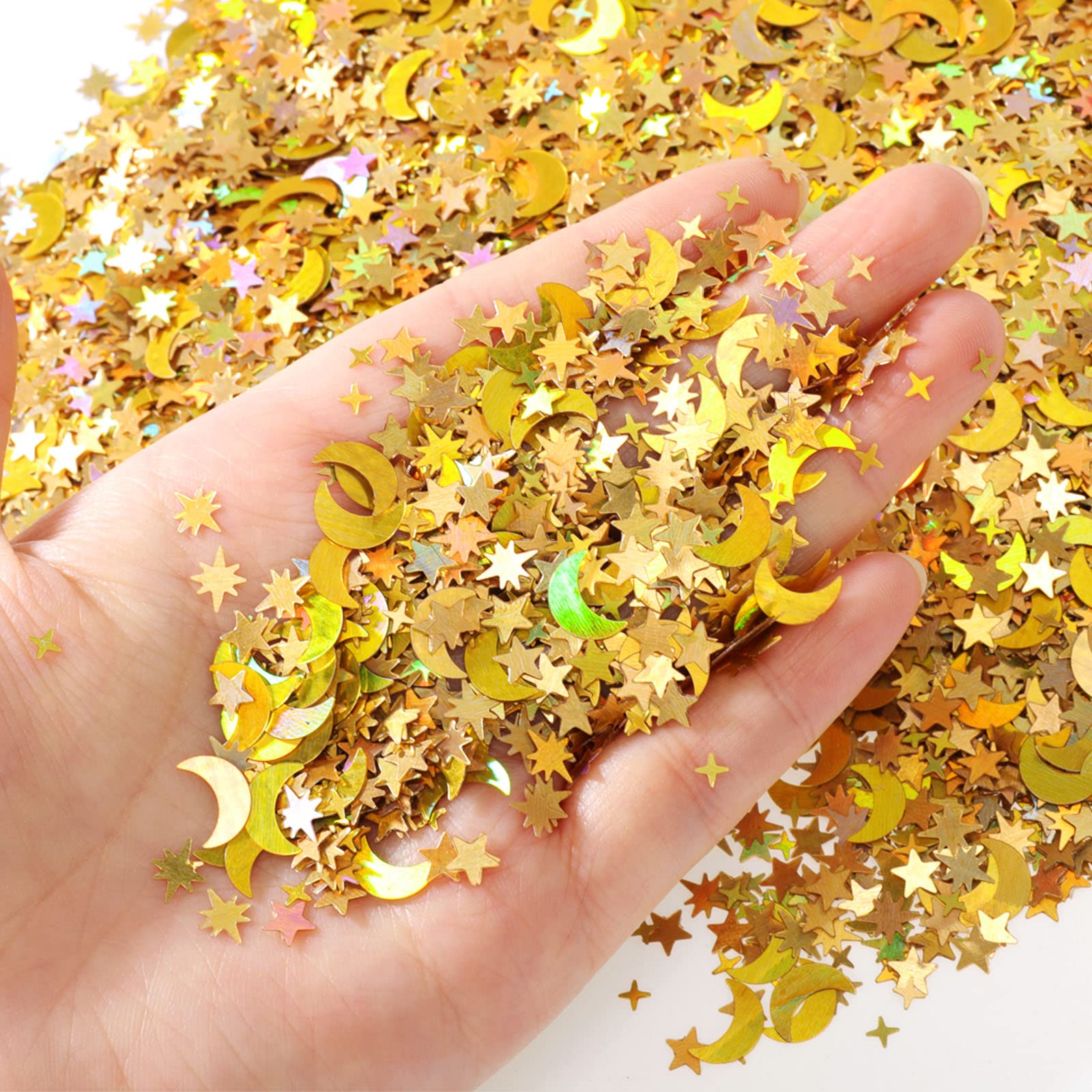 howaf-table-decorations-eid-konfetti-gold-sterne-mond-60g image 4
