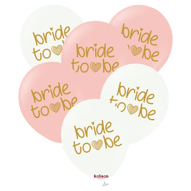 kalisan-bride-to-be-luftballons-12-zoll-25-st-ck-babyrosa-wei-gold image 1