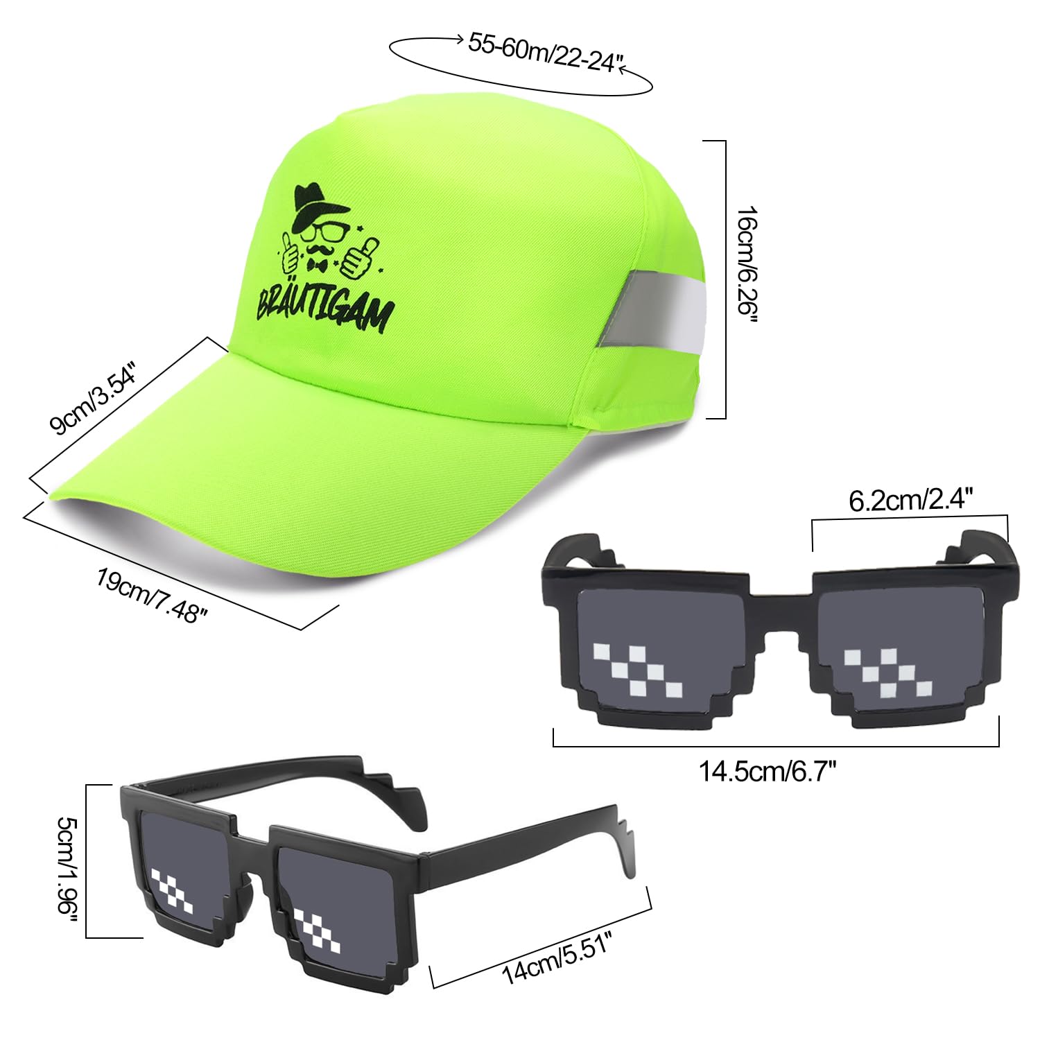 howaf-jga-m-nner-weste-kost-m-set-mit-br-utigam-hut-sonnenbrille image 3