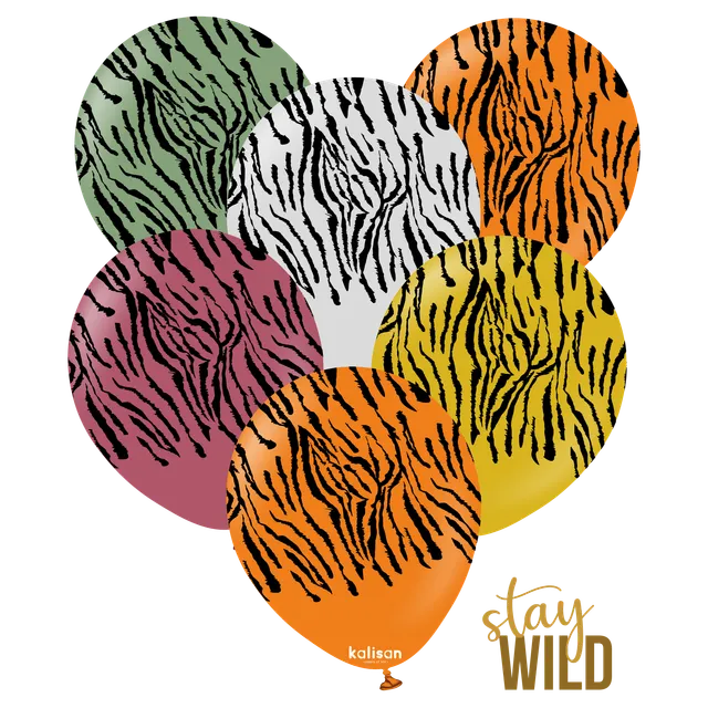 kalisan-safari-tiger-luftballons-12-zoll-25-st-ck-erdt-ne image 1