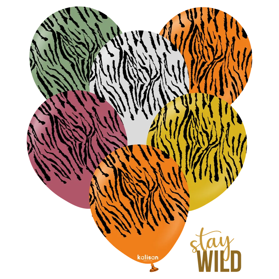 kalisan-safari-tiger-luftballons-12-zoll-25-st-ck-erdt-ne image 1