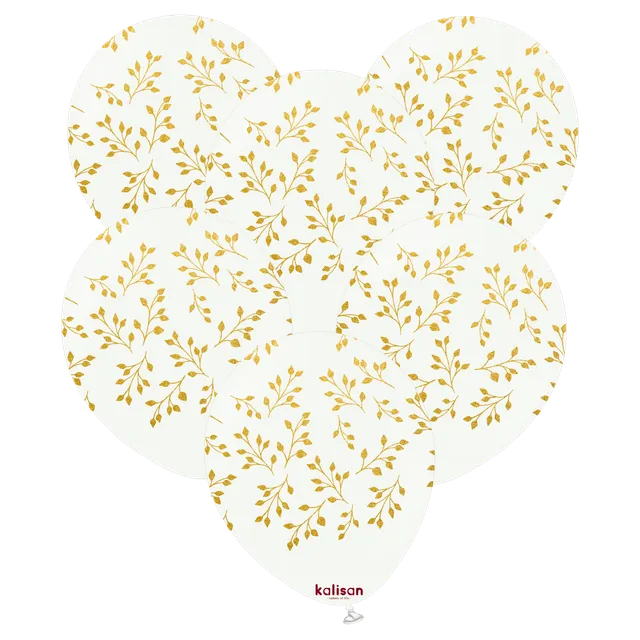 kalisan-wedding-leaves-luftballons-wei-gold-12-zoll-25-st-ck image 1