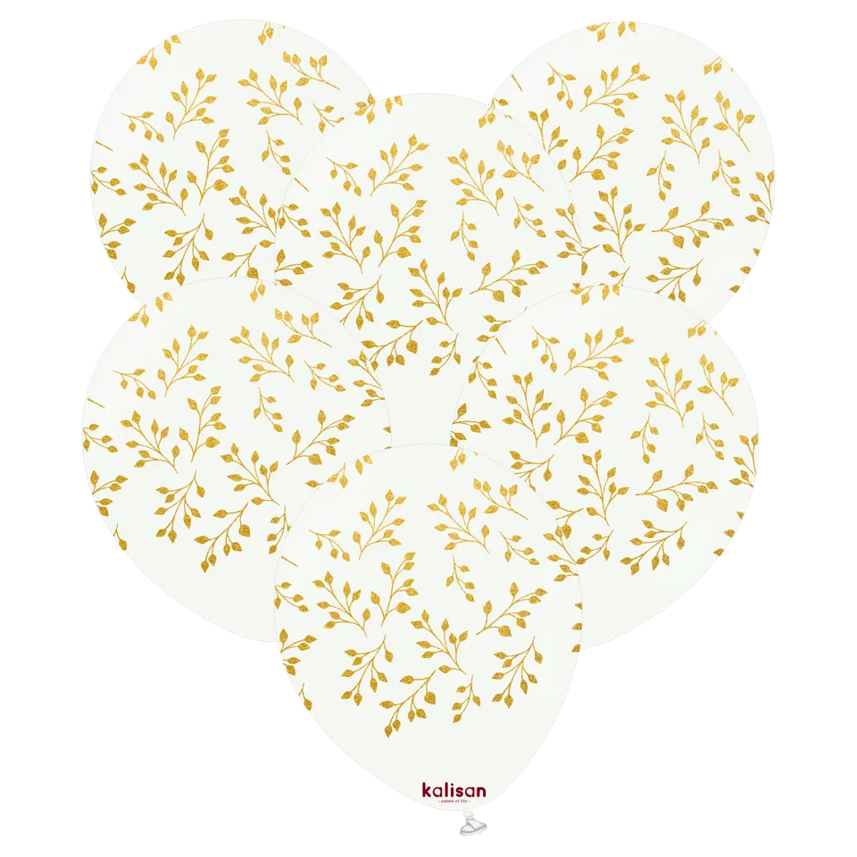 kalisan-wedding-leaves-luftballons-wei-gold-12-zoll-25-st-ck image 1