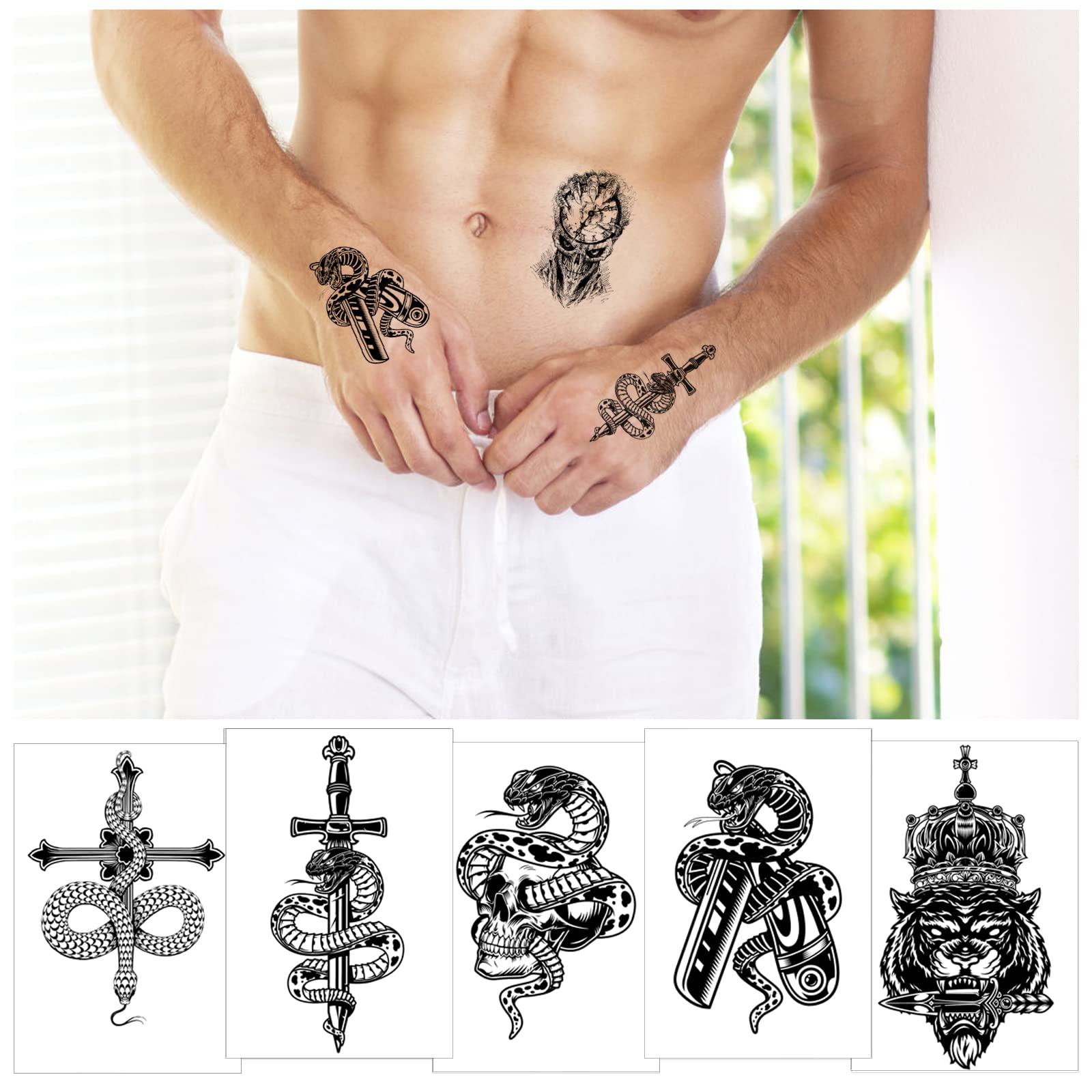 howaf-temporary-tattoos-52-blatt-schmetterling-tattoo-aufkleber image 7