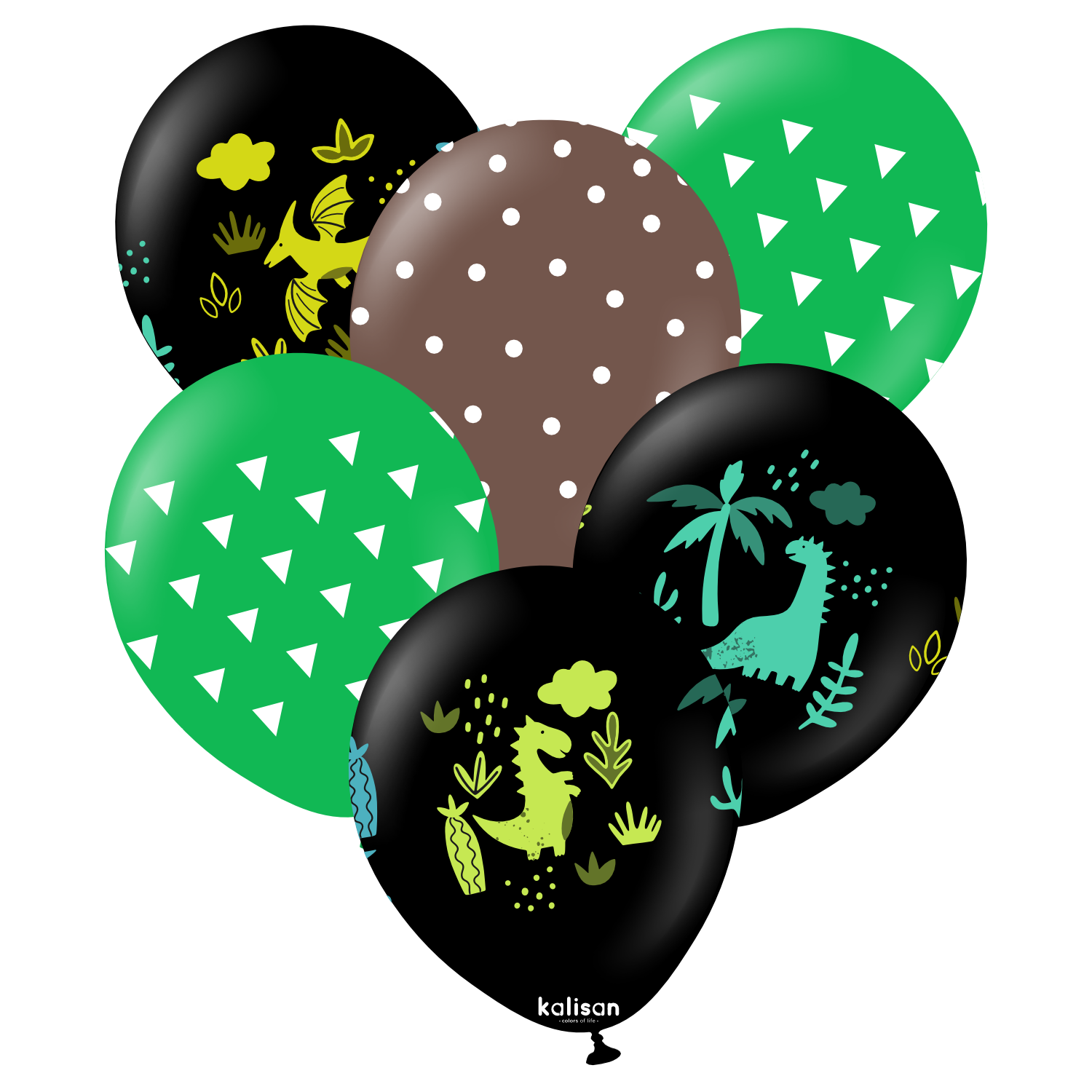 kalisan-animals-dinasour-2021-luftballons-25-st-ck-dinosaurier image 1