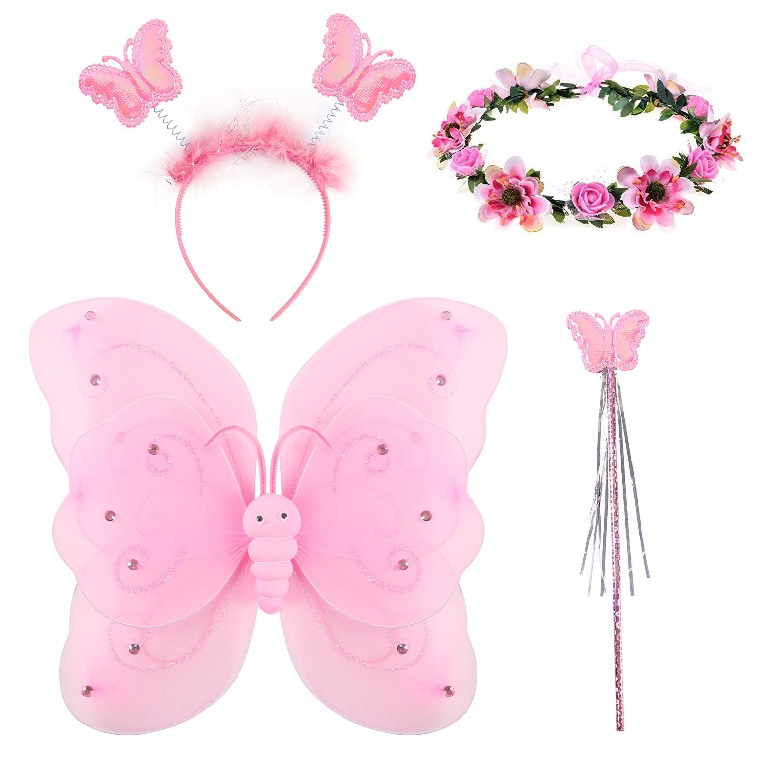 tacobear-costume-feenkost-m-kinder-5tlg-schmetterling-rosa image 3