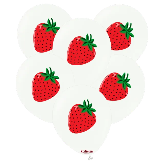 kalisan-fruits-plants-strawberry-luftballons-12-25-st-ck-erdbeere image 1