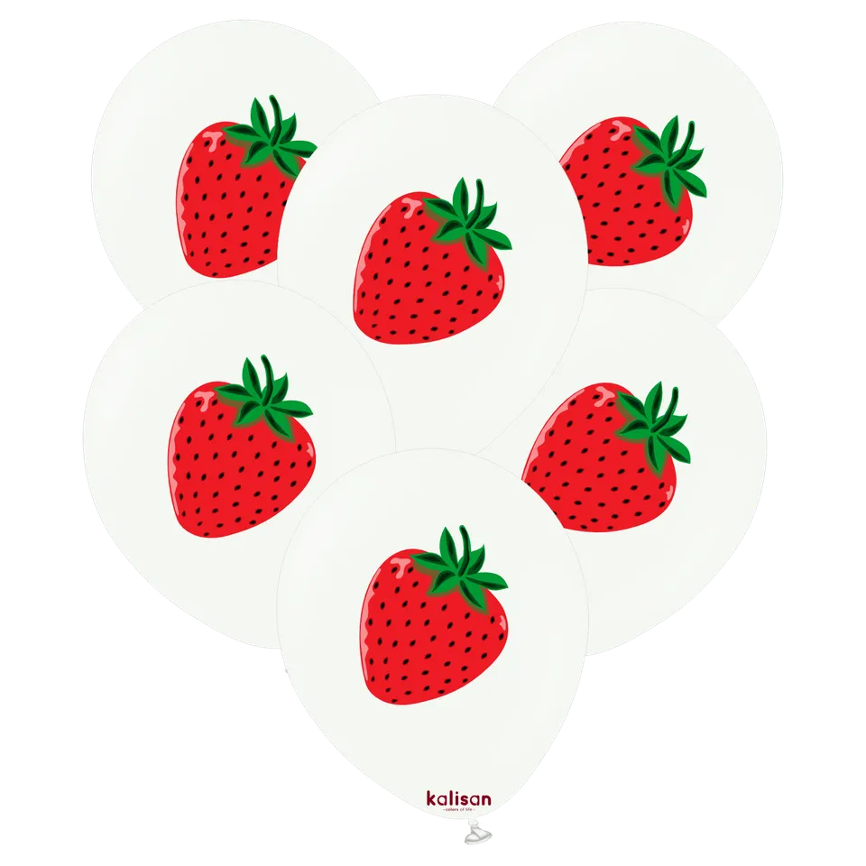kalisan-fruits-plants-strawberry-luftballons-12-25-st-ck-erdbeere image 1