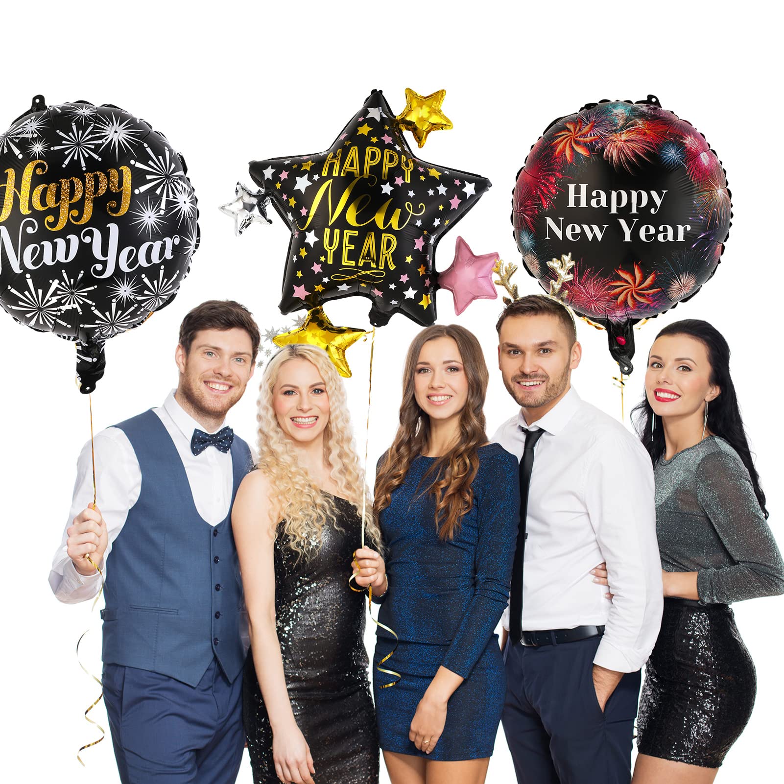 howaf-silvester-deko-2027-folienballons-8er-set-schwarz-gold image 7