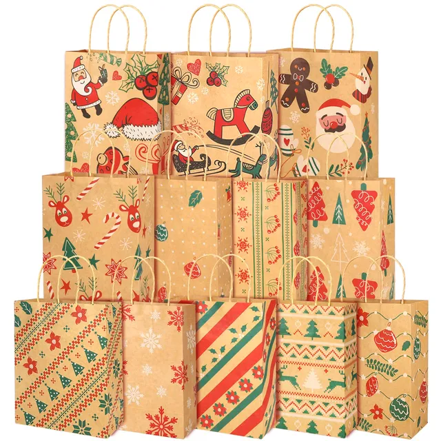 howaf-geschenkt-ten-weihnachten-12-st-ck-23x18cm-kraftpapier image 1