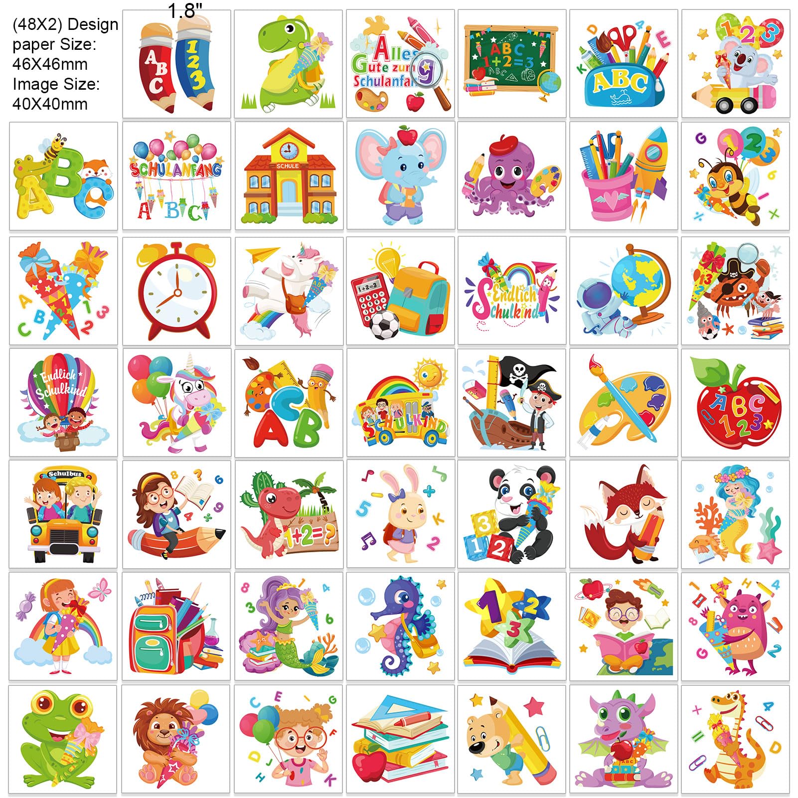 howaf-einschulung-tattoos-96-teilig-kindertattoos-schulanfang image 3