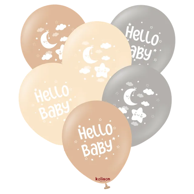 kalisan-baby-hello-baby-neutral-luftballons-12-zoll-25-st-ck image 1