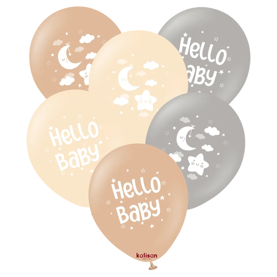 kalisan-baby-hello-baby-neutral-luftballons-12-zoll-25-st-ck image 1