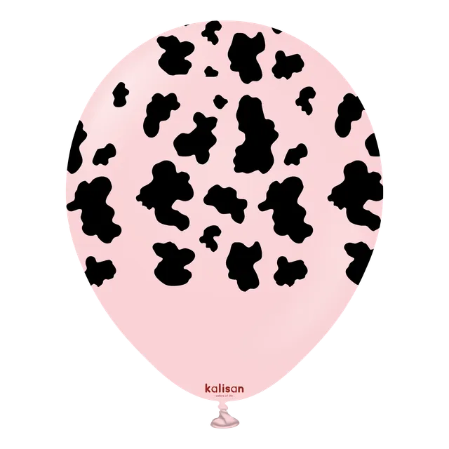 kalisan-safari-cow-ballons-macaron-pink-12-25-st-ck-latex image 1