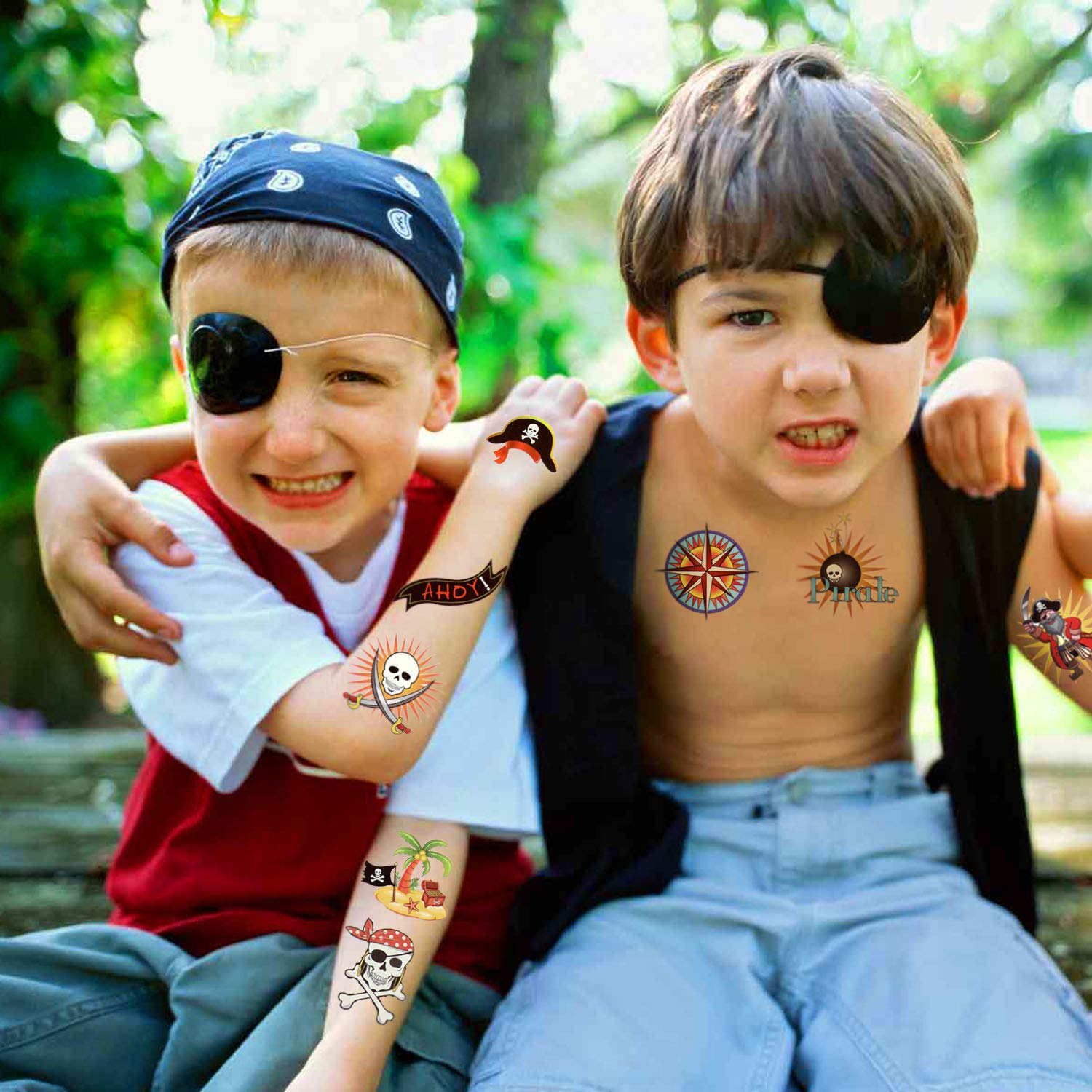 howaf-piraten-tattoos-kinder-96-st-ck-tempor-re-klebetattoos-set image 6