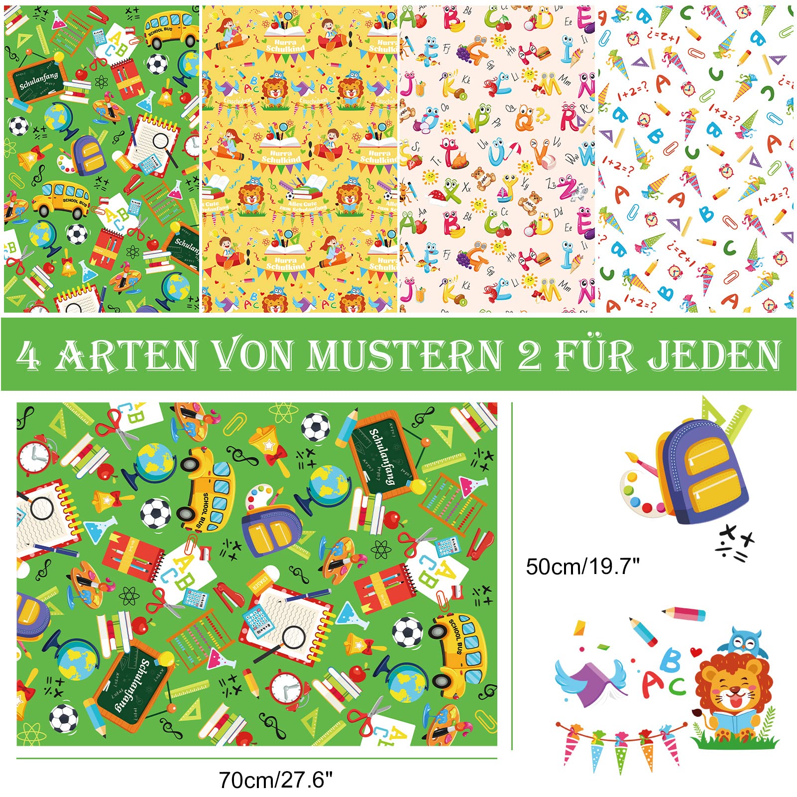 howaf-geschenkpapier-einschulung-mehrfarbig-8-b-gen-schulkind image 2
