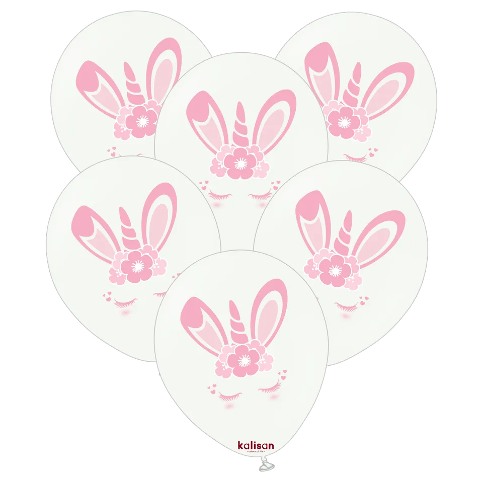 kalisan-animals-rabbit-luftballons-wei-25-st-ck-30-cm image 1