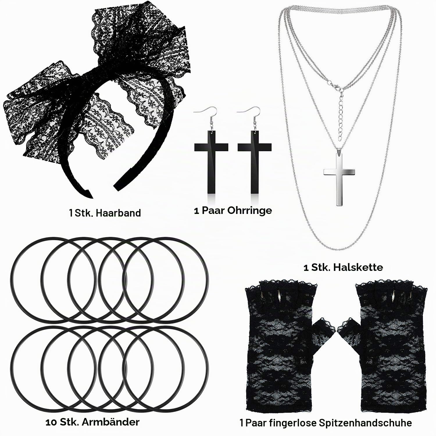howaf-80er-jahre-kost-m-set-damen-schwarz-accessoires-spitzen image 4