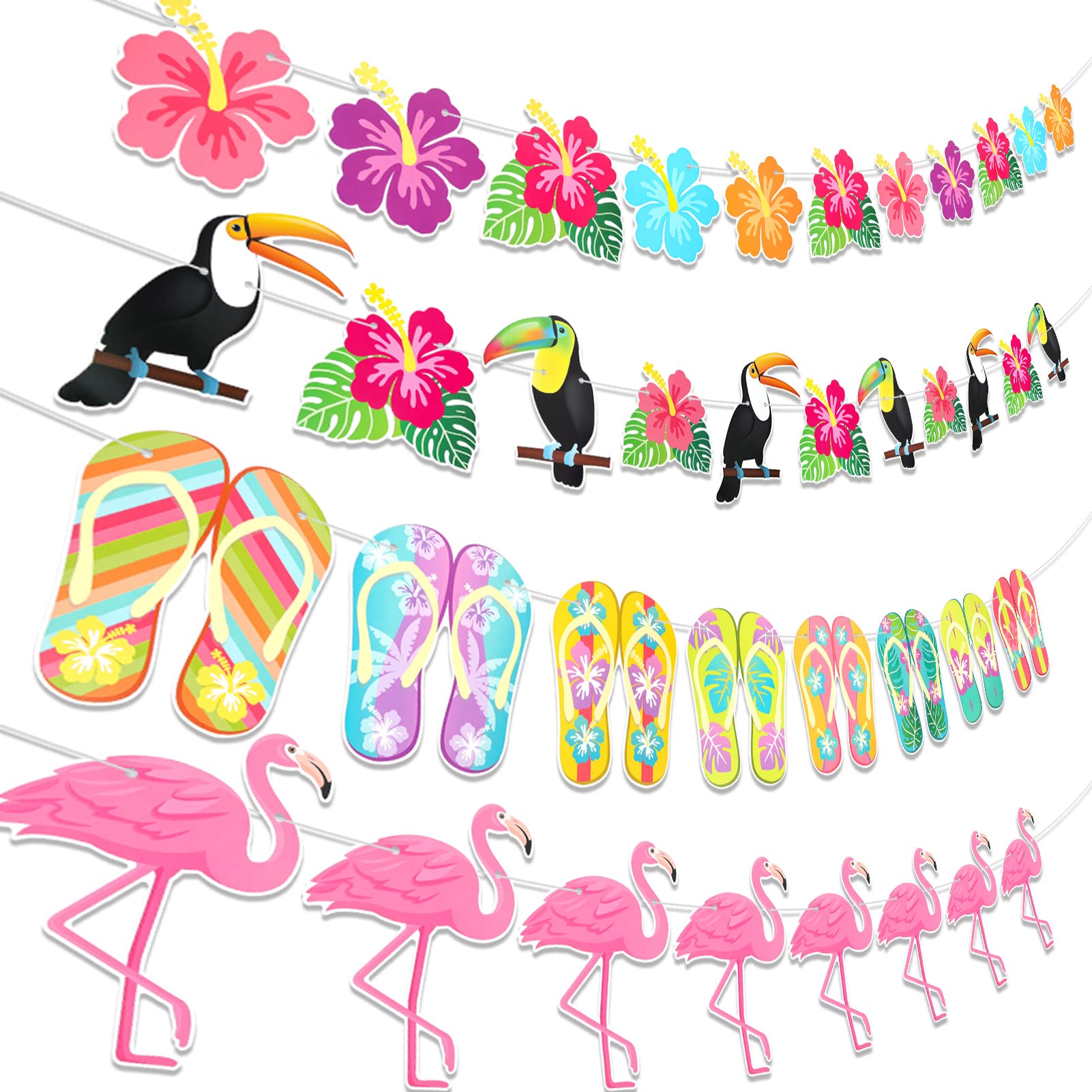 howaf-hawaii-banner-flamingo-hibiskus-4-stk-300-cm image 2