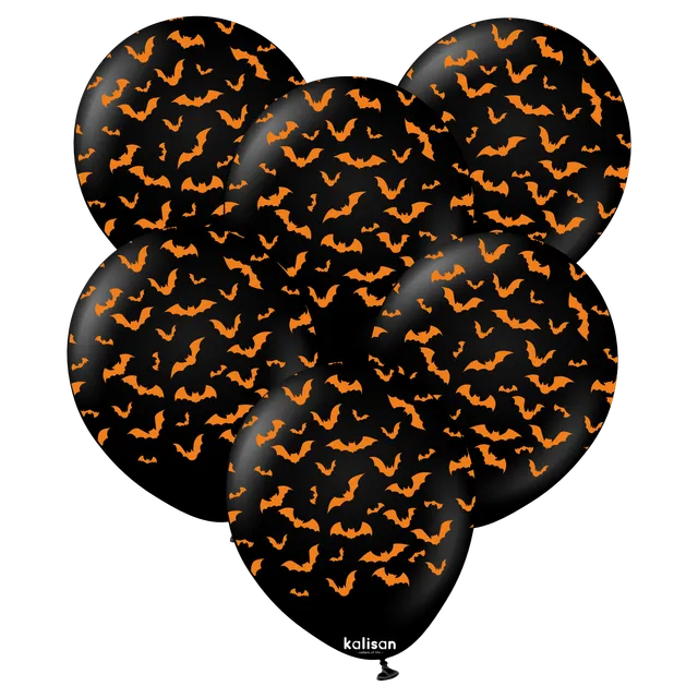 kalisan-halloween-bat-fledermaus-luftballons-schwarz-25-st-ck image 1
