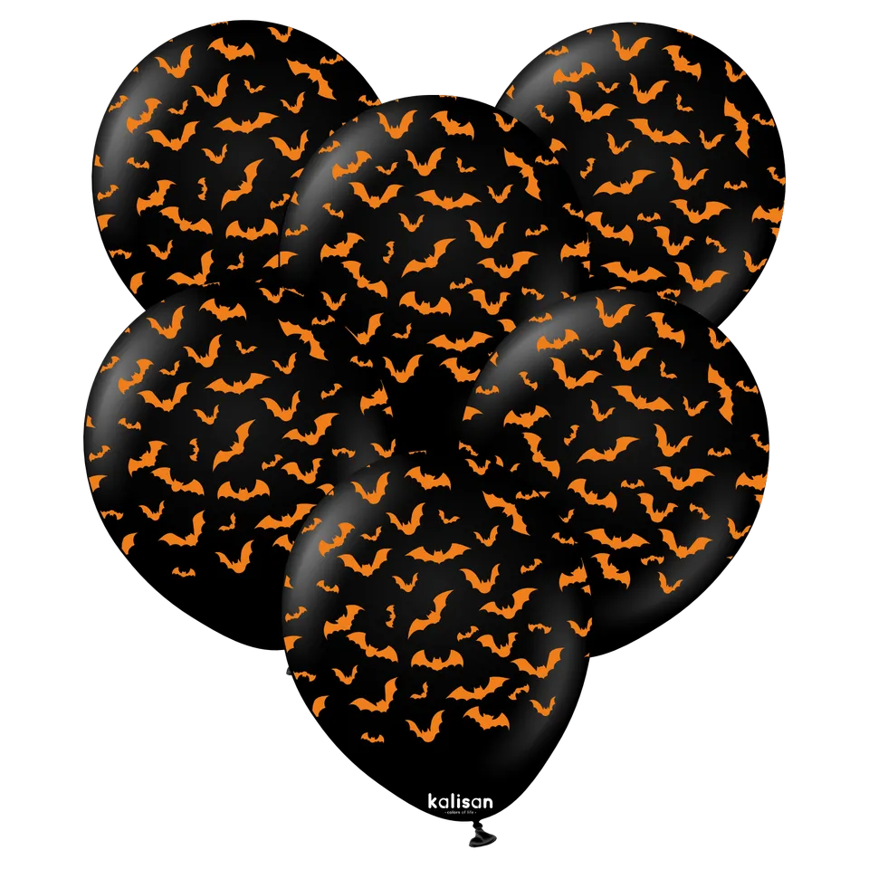 kalisan-halloween-bat-fledermaus-luftballons-schwarz-25-st-ck image 1