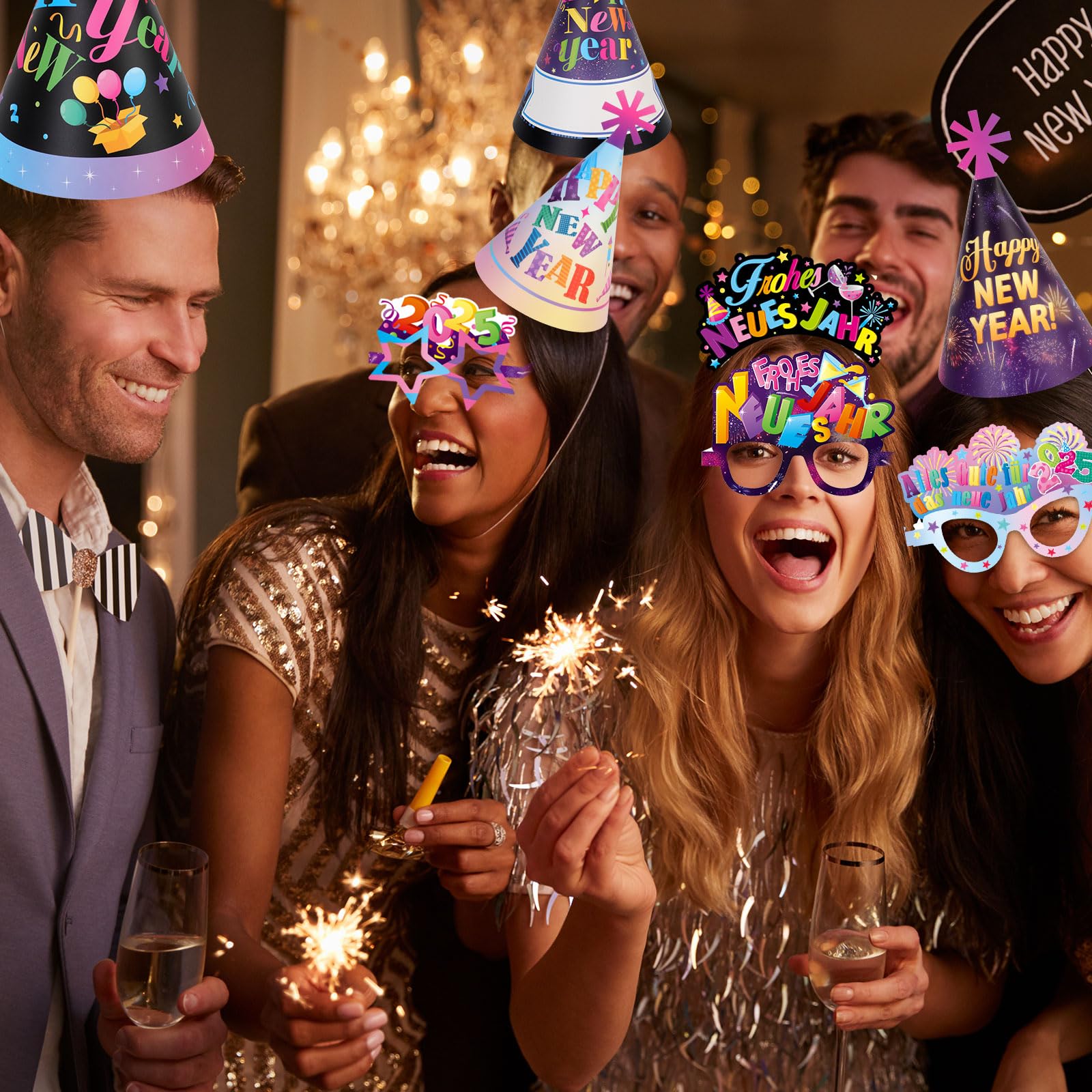 howaf-silvester-deko-set-partyh-te-brille-haarreif-tattoos image 7