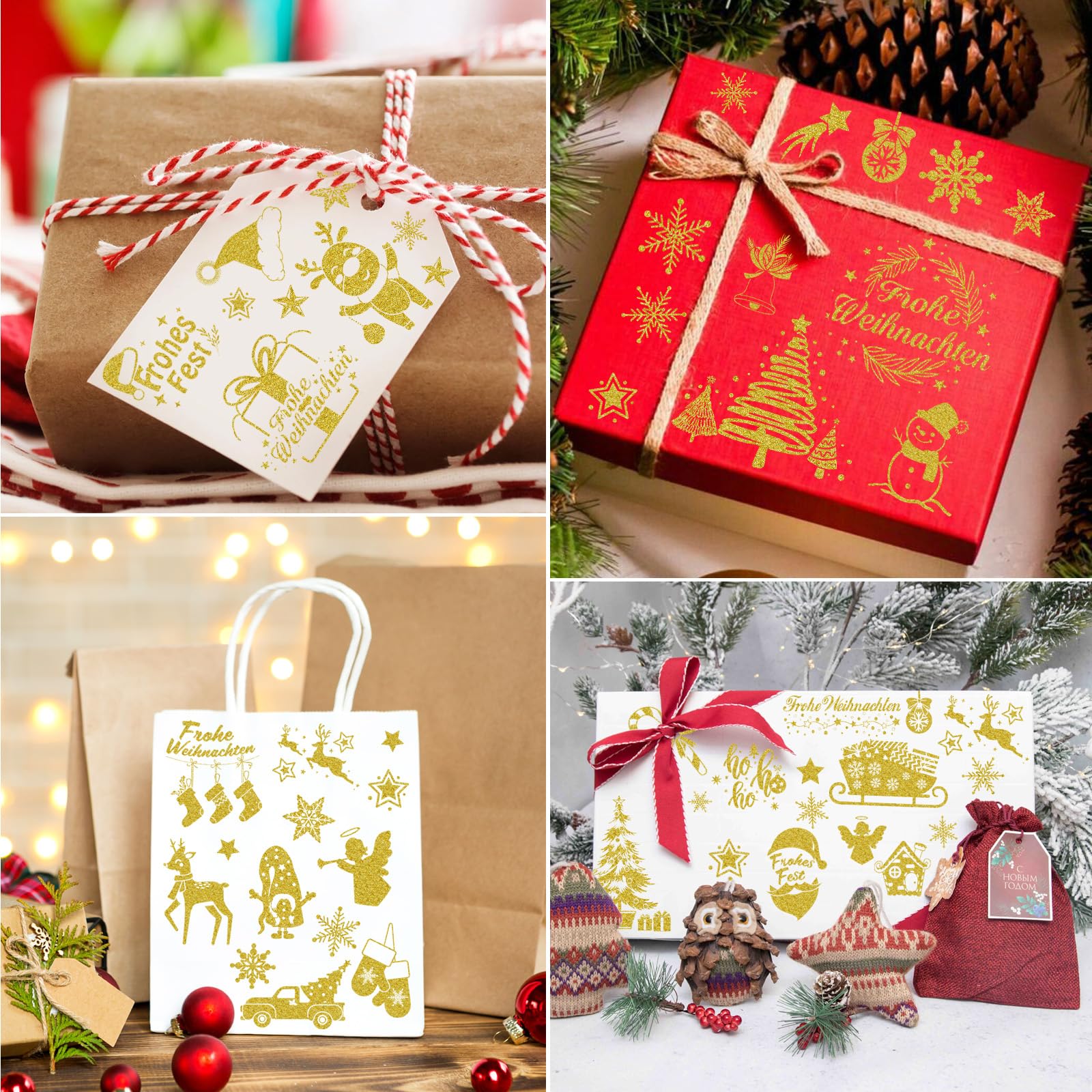 howaf-weihnachtssticker-glitzer-gold-selbstklebend-153-stk image 6