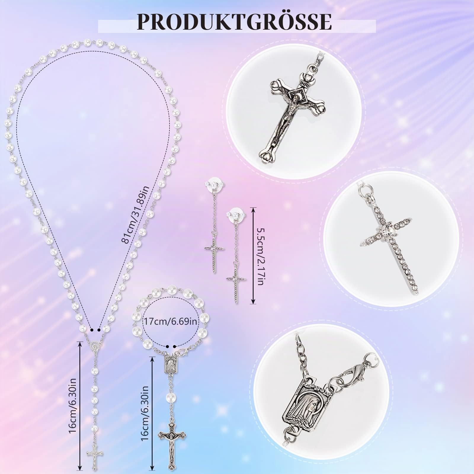 howaf-kommunion-set-5-teilig-haarschmuck-wei-mit-handschuhe image 4
